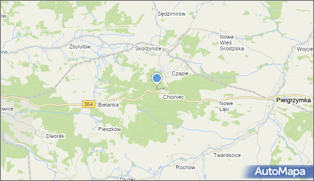 mapa Leśniczówka Czaple, Leśniczówka Czaple na mapie Targeo